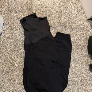 Black S Women's Maternity Scrub Pants